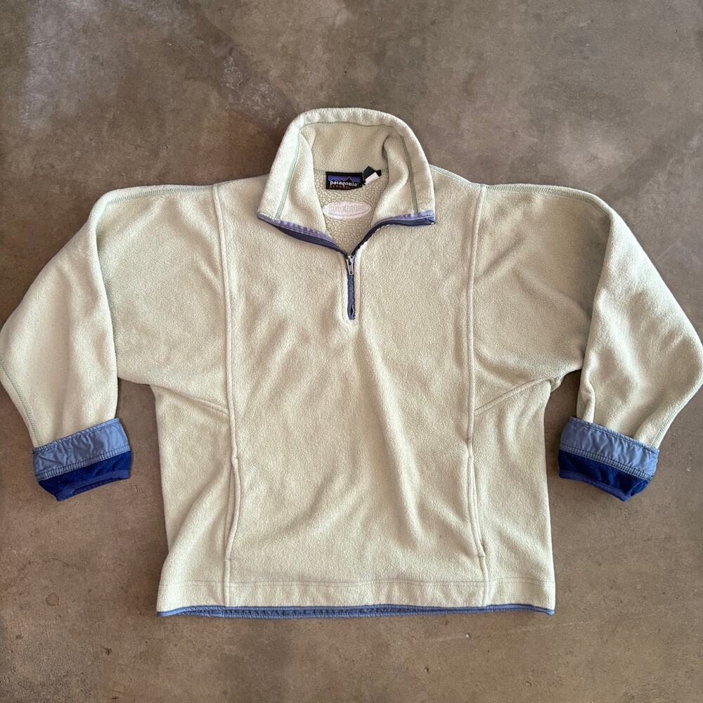 Vtg 90's Patagonia Quater Zip Fleece Womens Sz M